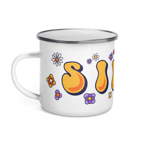 70S FLORAL - ENAMEL MUG